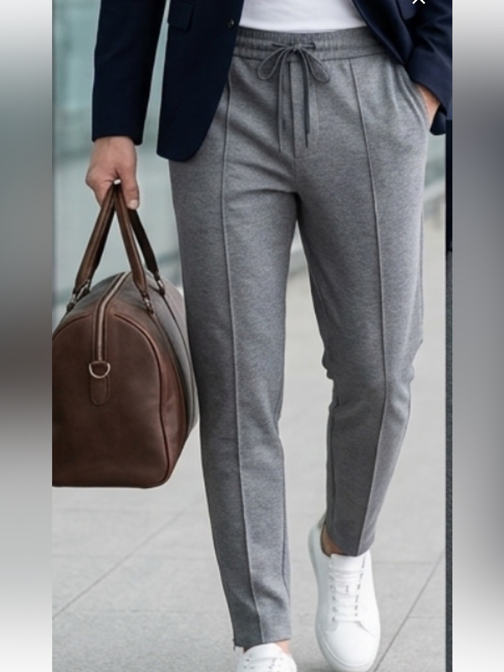 Michael Kors Stretch Ponté Knit Regular Fit Track Pants size Medium gray